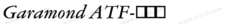 Garamond ATF字体转换